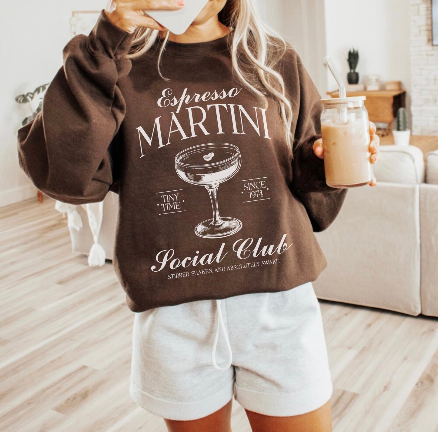 ESPRESSO MARTINI SOCIAL CLUB CREWNECK SWEATSHIRT